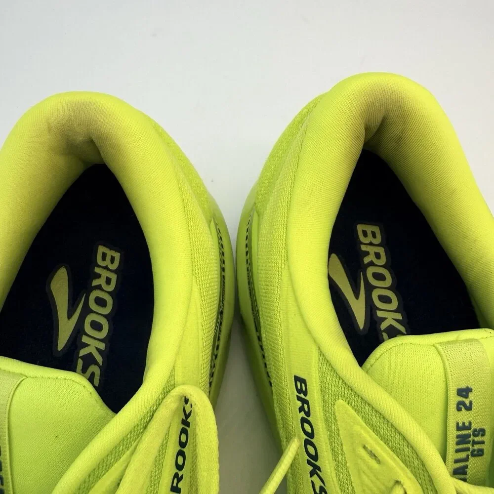 Brooks Adrenaline GTS 24 Men's Size 14D Acid Lime Sunny Lime Running Shoes